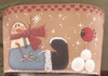Metal tub with snowman - Betty Bowers