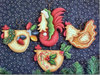 Funky Christmas chickens ornaments - Cindy Combs