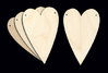 Heart Ornaments - set 4 sagome in legno