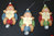 Jingle Santa Ornaments - set 1 Babbo Natale + campana