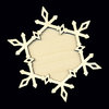 Diamond Snowflake - sagoma in legno con cornice, 12 cm circa