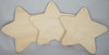 Wooden Star Ornaments - 3 sagome in legno