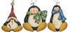 Penguin Ornaments - 3 sagome in legno