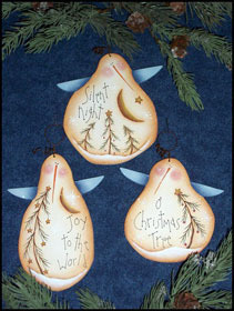 Snow Angel Ornaments - 3 sagome in legno