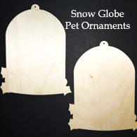 Snow pet ornaments - 2 sagome in legno