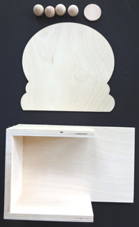 Holiday ginger box - supporto in legno