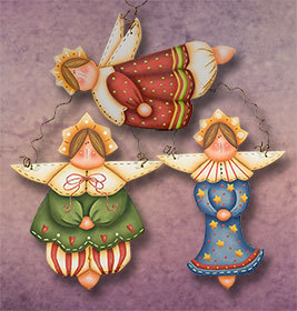 Angel ornaments - 3 sagome in legno