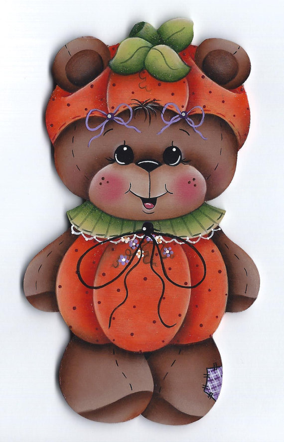 Pumpkin Bear - sagoma in legno