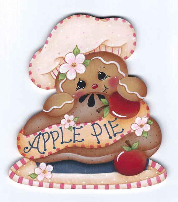 Gingerbread Apple Pie - sagoma in legno