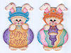 The Bunnies: Belle and Buttercup - sagoma in legno