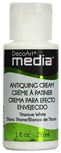 Titanium White Antiquing Cream - Media DecoArt