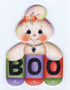 "Boo" Ghost - sagoma in legno
