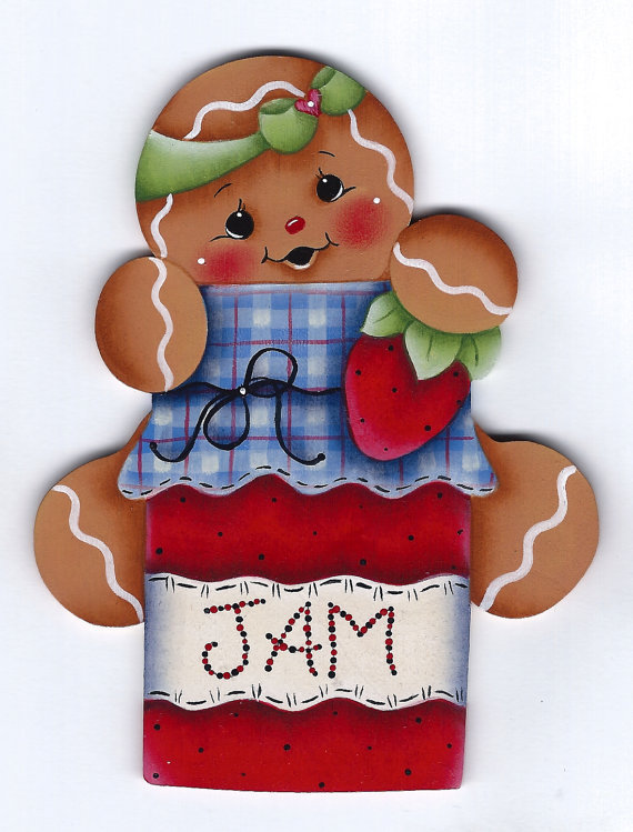Ginger Loves Strawberry Jam - sagoma in legno
