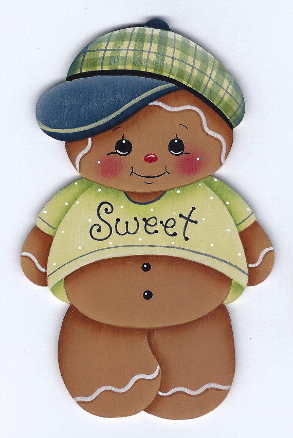 Sweet Gingerbread Boy - sagoma in legno