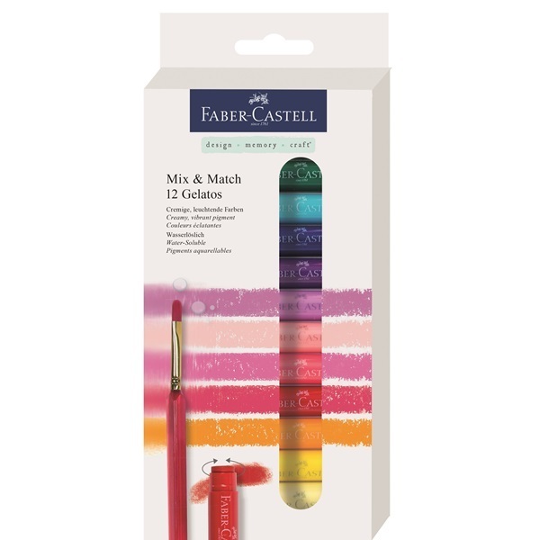 Gelatos Faber-Castell - set da 12 colori + pennello