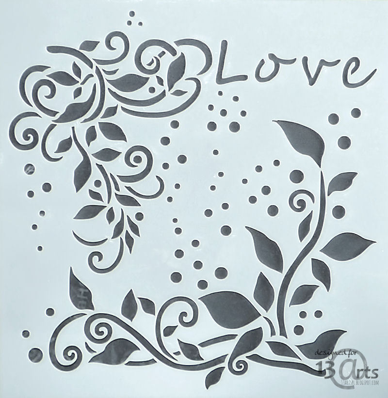 Stencil "Love" -13arts