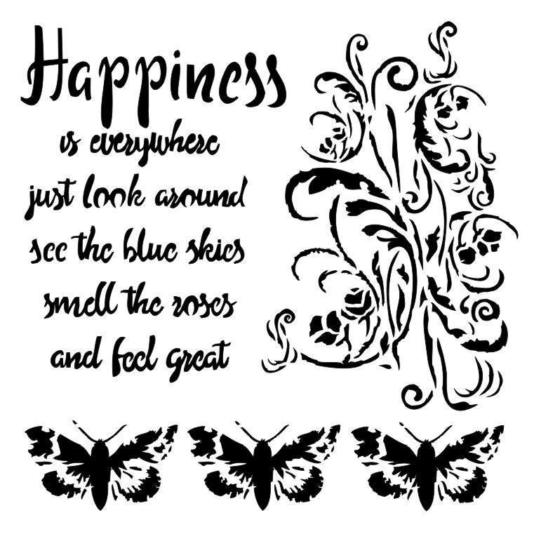 Stencil "Happiness" -13arts