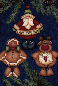 Jingle Friends Ornaments - 3 sagome in legno
