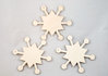 Mini Snowflake Ornaments - 3 sagome in legno