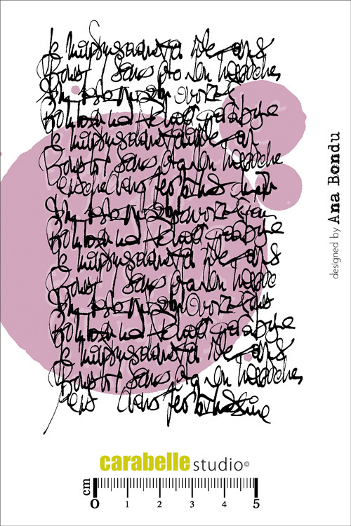 Cling Stamp A6 : Background ; Manuscrit à la plume by Ana Bondu - Carabelle Studio