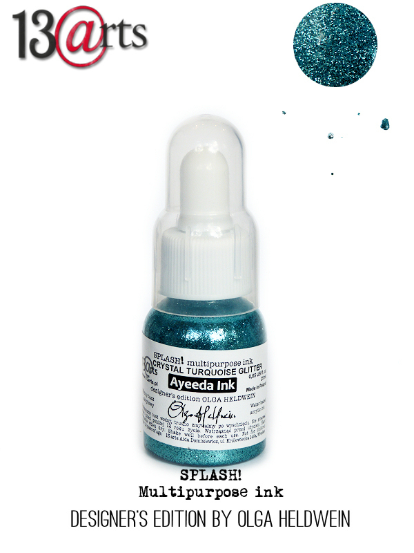 SPLASH! Acrylic Ink Ayeeda - Crystal Turquoise Glitter