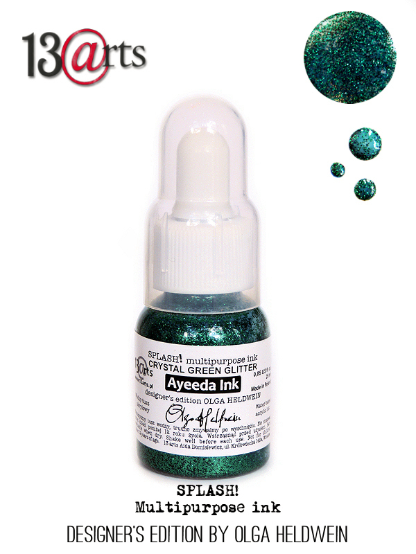 SPLASH! Acrylic Ink Ayeeda - Crystal Green Glitter