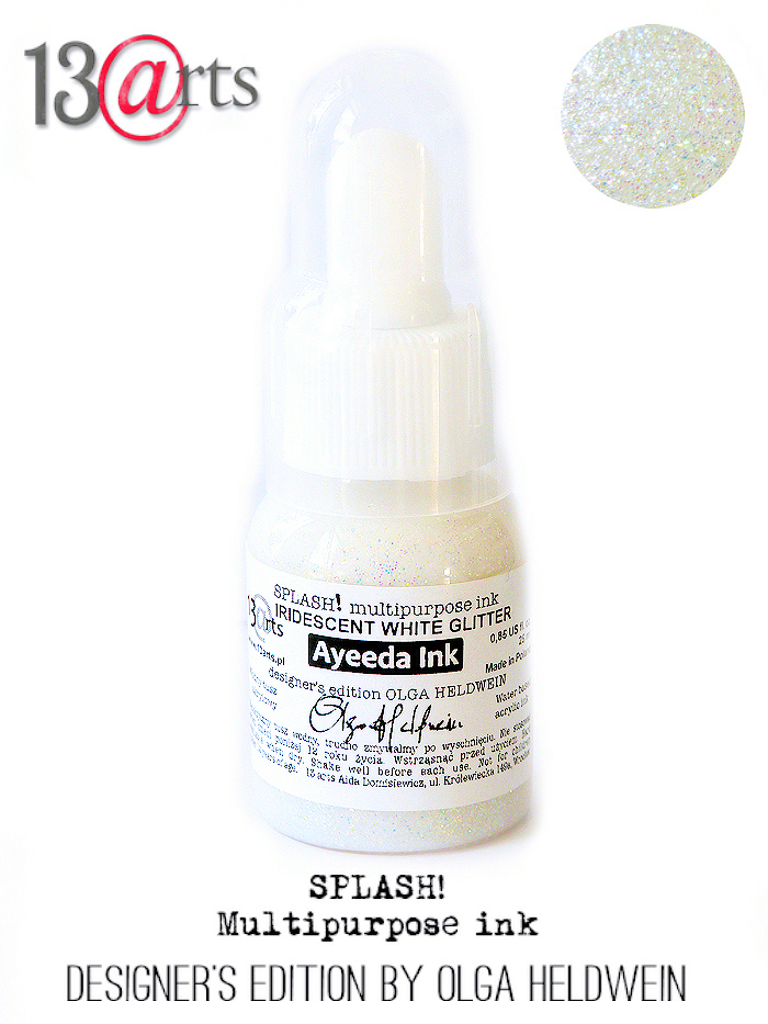SPLASH! Acrylic Ink Ayeeda - Glitter Iridescent White