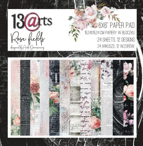 Paper pad 6x6 - "ROSE FIELDS"
