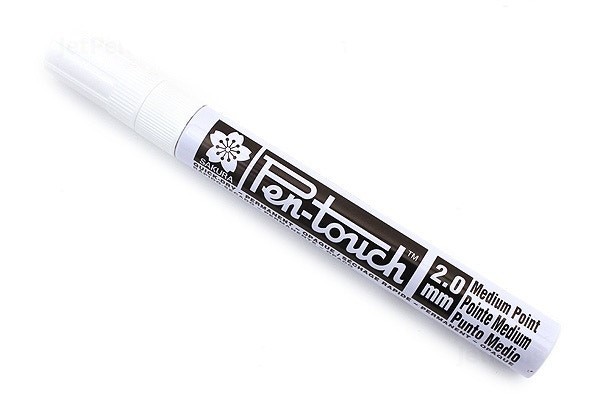 Marker Pentouch bianco - punta media 2 mm