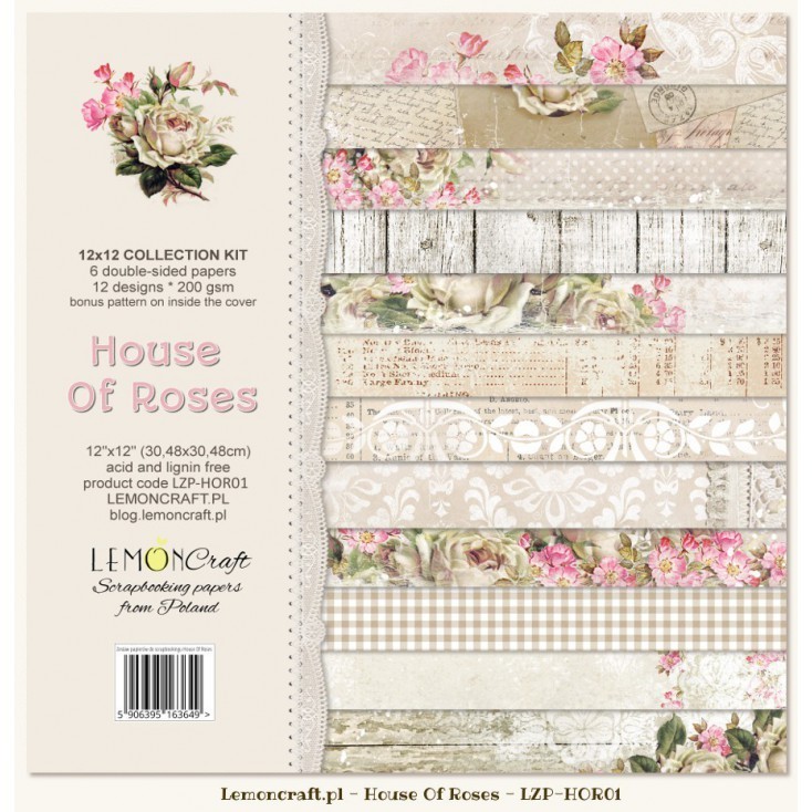 Set di 6 Carte 30x30 Lemoncraft - House of roses