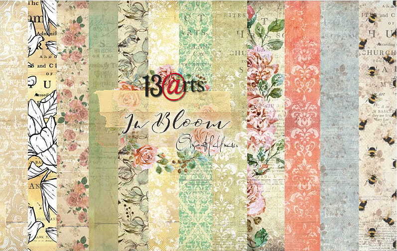 Set di 6 Carte 30x30 13Arts - In bloom