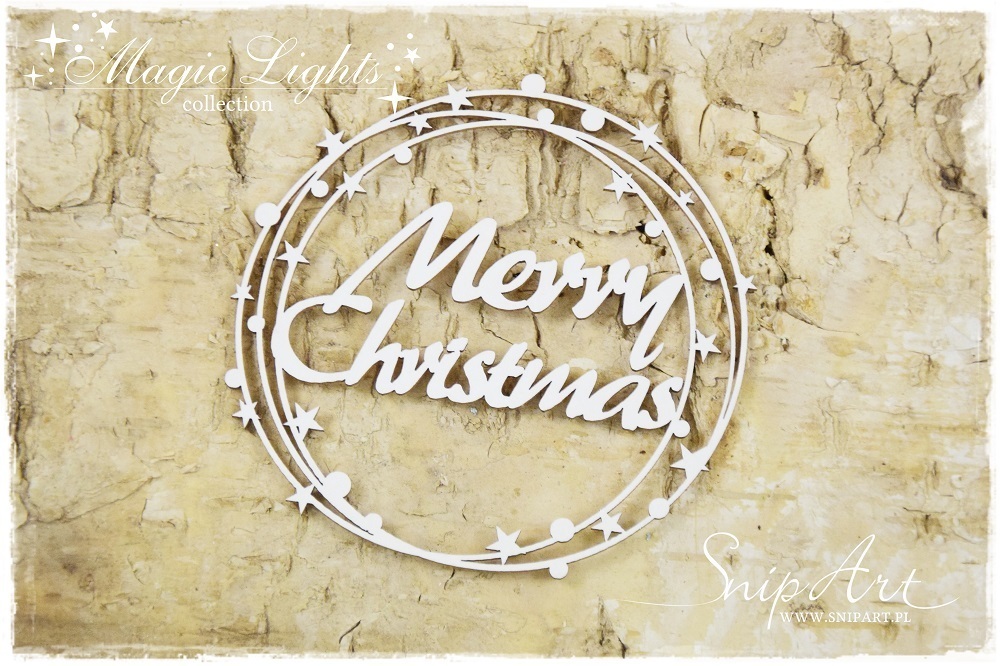 Chipboard - Merry Christmas tondo
