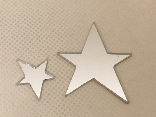 Set 2 stelle argento - decorazione in plexiglass by Pezze e Colori