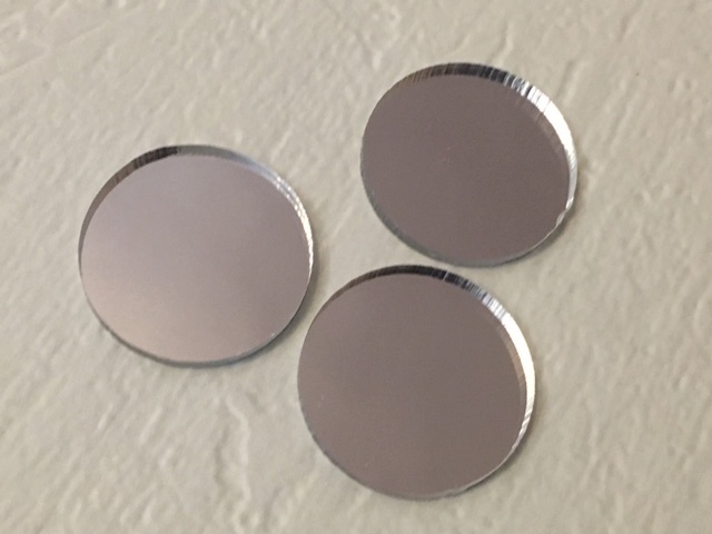 Set 3 cerchi specchio argento - decorazione in plexiglass by Pezze e Colori
