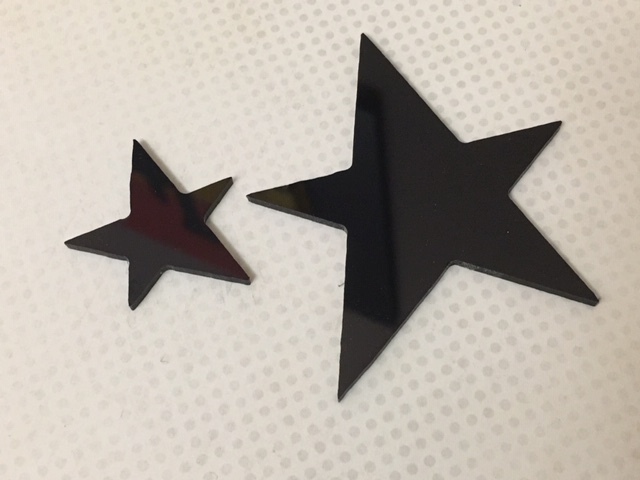 Set 2 stelle nere - decorazione in plexiglass by Pezze e Colori