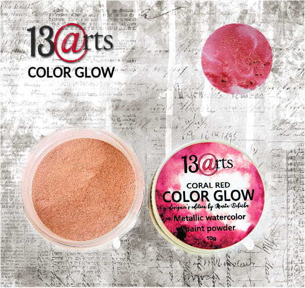 Color Glow Watercolors 13Arts - Coral Red