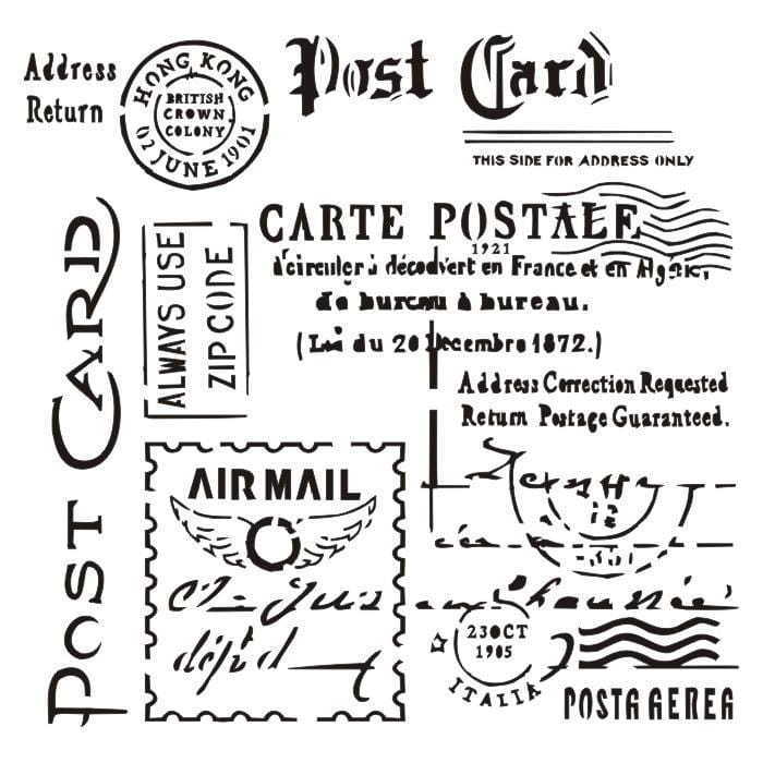 Stencil "Carte Postale" -13arts