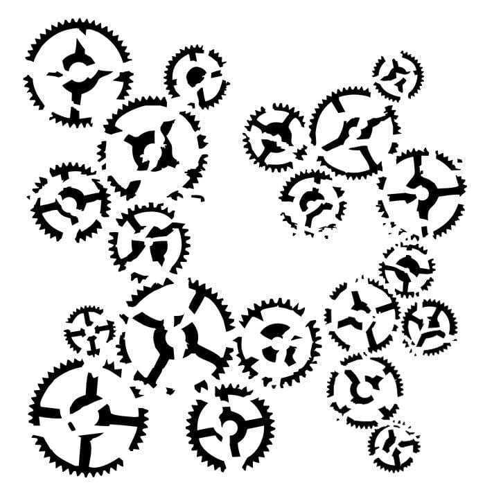 Stencil "Dance of Gears" -13arts