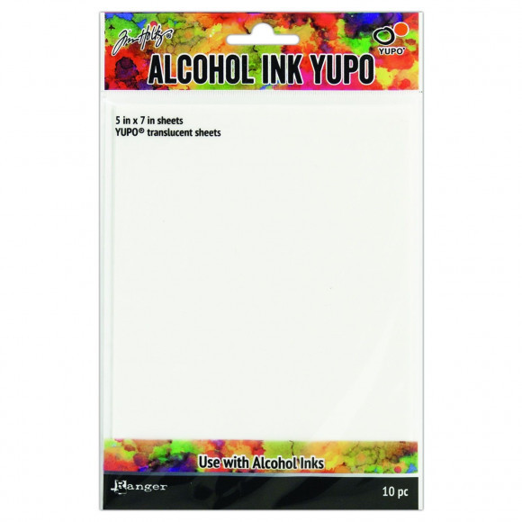 Alcohol ink Yupo paper translucent, 12x17cm - Tim Holtz