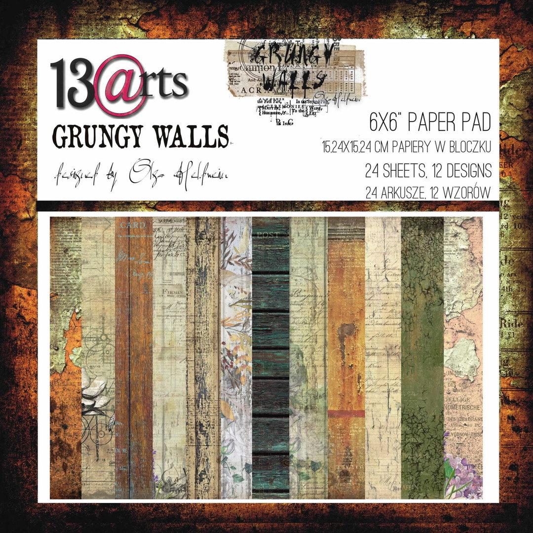 Paper pad 6x6 - "GRUNGY WALLS"