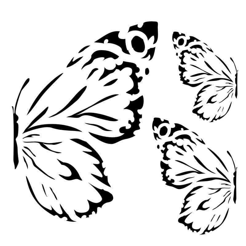 Stencil "Sunrise butterflies" - 13arts