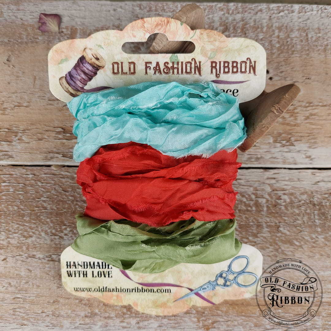 Set 3 nastri raso Old Fashion Ribbons - #M11