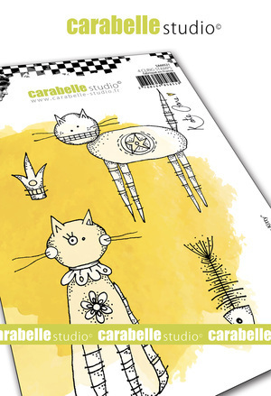 Cling Stamp A6 : Here Kitty Kitty by Kate Crane - Carabelle Studio