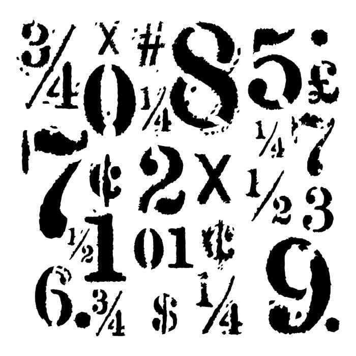 Stencil "Big Numbers" - 13arts