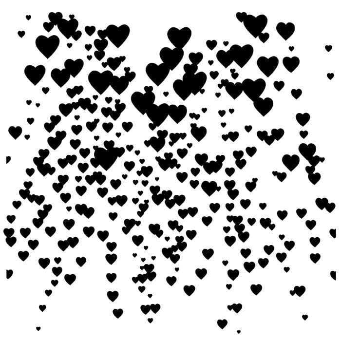 Stencil "Falling Hearts" - 13arts