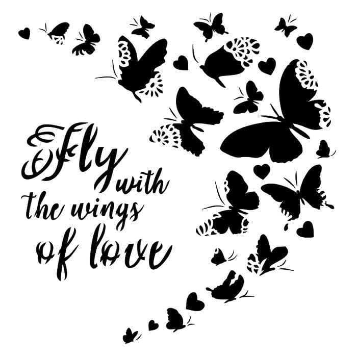 Stencil "Wings of love" - 13arts