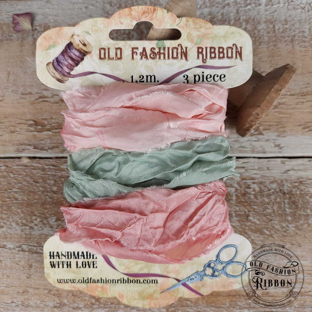 Set 3 nastri raso Old Fashion Ribbons - #P01