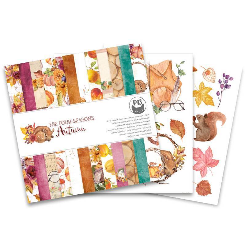 Set di 24 Carte 6x6" P13 - The Four Seasons Autumn