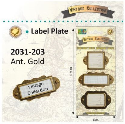 Label Plate in metallo - vintage collection