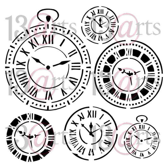 Stencil "Clocks" - 13arts